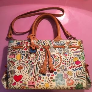 Dooney & Bourke Graffiti Whimsy Tassel Purse